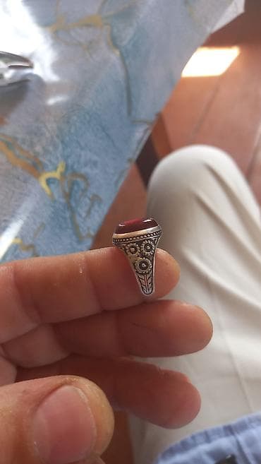 qizil uzukler type 1: Üzük, Gümüş, Əqiq — 3