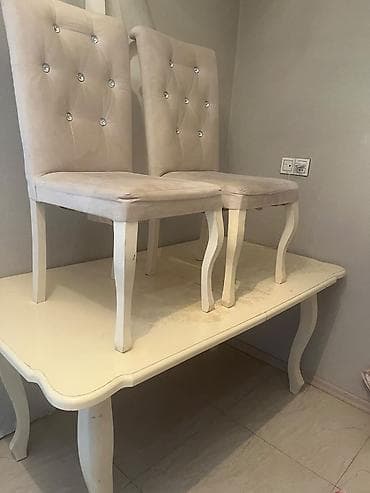 bar stullar: Qonaq otağı üçün, İşlənmiş, 8 stul — 1