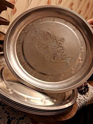 Boşqablar, rəng - Gümüşü, Metal lalafo.az -da Boşqablar, rəng - Gümüşü, Metal