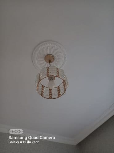 dekor işıq: Çılçıraq, 3 lampa, Şüşə — 3