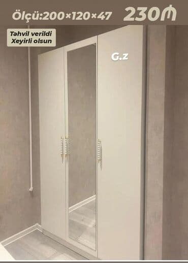 Кухонные гарнитуры: Распашной, 3 двери Прямой шкаф, Гардеробный шкаф — 1