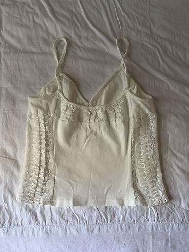 Шубы: Ağ rəngli zərif krujeva detallı qadın topu M razmer - Model: nazik — 4