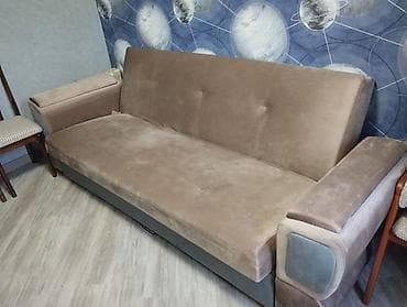 krep parca: Çevrilən divan (yataq funksiyalı) - Tip: 3 nəfərlik divan, tam — 2