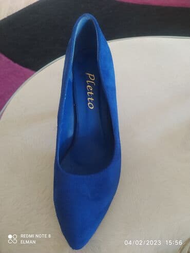 bot ayaqqabi: Tuflilər, Ölçü: 39, rəng - Göy, İşlənmiş — 2