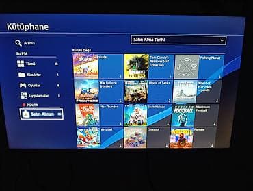 ghost of: PS4 slim 500gb ideal, plombu üzərində, 2 pult +20 oyun (türk akauntu — 9