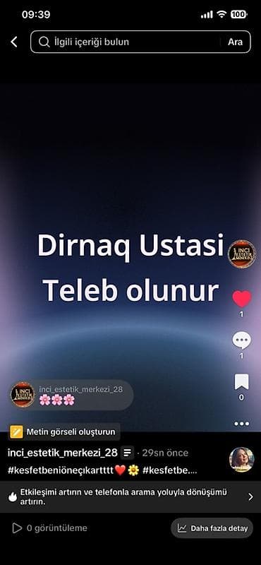 baxcada iş: Dırnaq ustası tələb olunur, Yerin icarəsi — 1