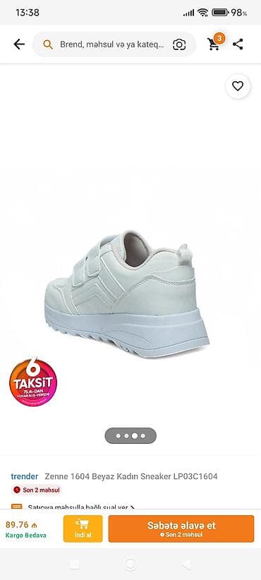 şanel krosovkalar: Ölçü: 38, rəng - Ağ, Yeni — 3