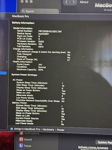 predator notebook: Apple Macbook pro m1 pro 16/512 Diqqətlə oxuyun!!!!! Texniki — 4