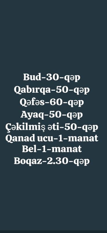 monqolustan quzu əti: Təzə toyuq boyunları və başları satılır. Bunlar ev heyvanları üçün — 10