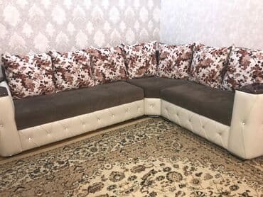 наливной пол баку: Угловой диван, Б/у, Нераскладной, Без подьемного механизма, Ткань — 1