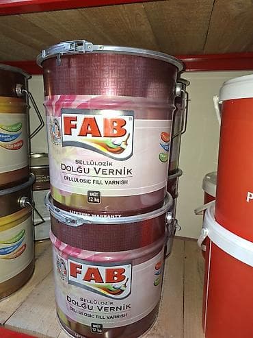 mebel yağı: Selülozik Taxta üçün lak, FAB, 12 l, rəng - Şəffaf, Qoruma — 1