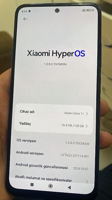 Elektronika: Redmi Note 11, 128 GB, rəng - Mavi, Barmaq izi — 3