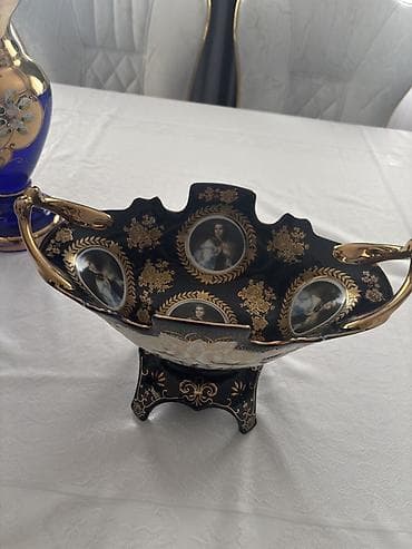 tom xrustal qablar: Zərif dekorativ porselen meyvə/süfrə qabı - Material: yüksək — 1