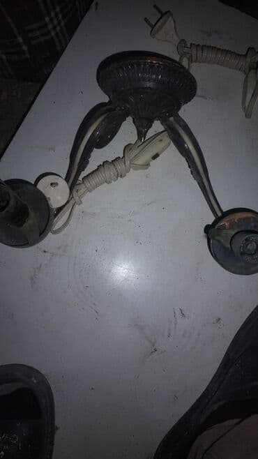 divar saatlari: İkiqollu divar lampası (bra) - Klassik/antik üslubda metal korpus — 3