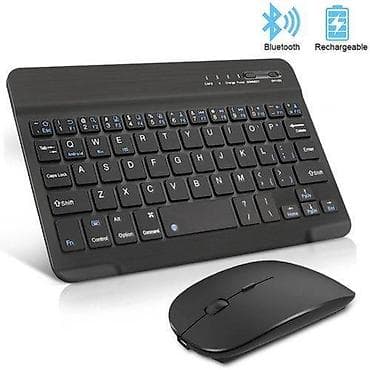 Bluetooth Klaviatura və siçan dəsti qara Mouse, keyboard Ölkə daxili