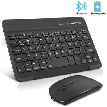 mini klaviatura: Bluetooth Klaviatura və siçan dəsti qara Mini klaviatura — 3