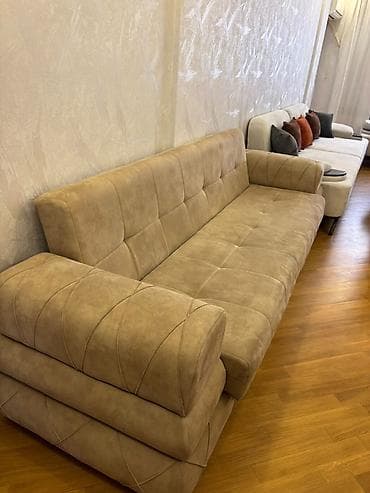 Divanlar: Bej rəngli çevrilə bilən divan - Müasir minimalist dizayn, düzbucaqlı — 2