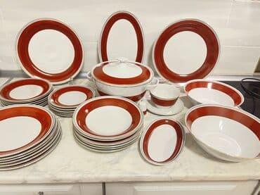 Канцтовары: Обеденный набор, цвет - Белый, Фарфор — 6