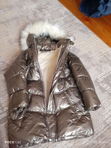 детская непромокаемая одежда: Uşaq üçün qışliq qalin kurtka 5 - 7 yaş - Rəng: metalik boz - — 2