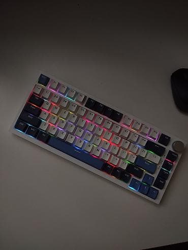 komputer i9: Ajazz AK75 Pro White & Blue | RGB | Huano × Ajazz Blue Linear — 4