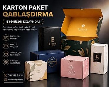 Karton qutu və paket qablaşdırma – istənilən dizaynda! Brendinizə at lalafo.az Karton qutu və paket qablaşdırma – istənilən dizaynda! Brendinizə