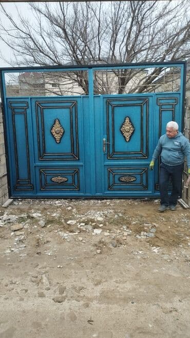 Dəmir Həyət darvazası, Mexaniki, Qapı ilə, Kredit yoxdur, Pulsuz quraşdırma