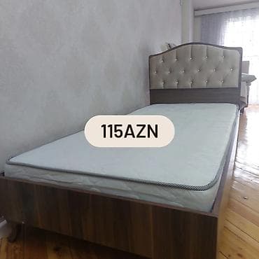 tek kravat gence: Birnəfərlik Çarpayı – 115 AZN 🛏️ ✅ Təsvir: Üstündə matrası var. ⚠️ — 1