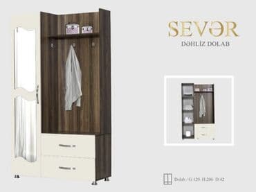 tək şfaner: Yeni, Açılan, 1 qapı Düz dolab, Dəhliz dolabı — 1