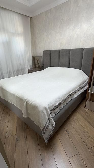 tek kravat: Mebel dəsti: Yumşaq başlıqlı ikinəfərlik çarpayı və ortopedik döşək - — 1