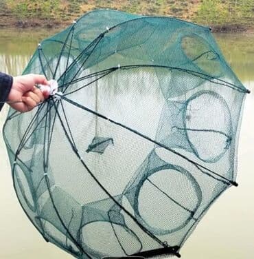 Çoxguşəli qatlanan balıq/çay xərçəngi toru - Çətir tipli