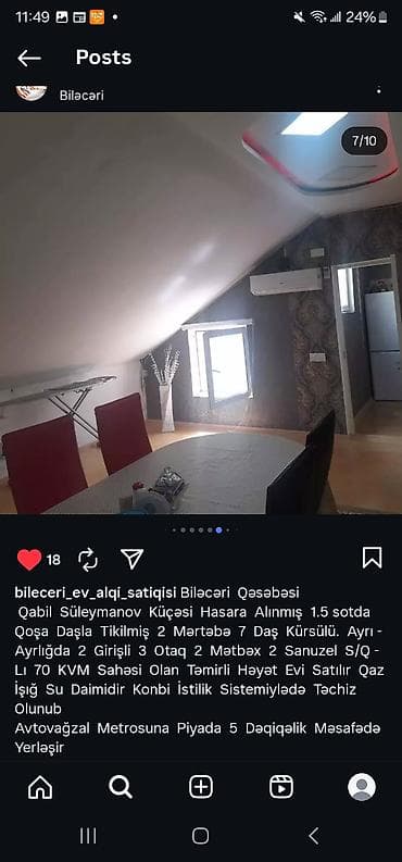 Həyət evləri və villaların satışı: Biləcəri qəsəbəsi, Qabil Süleymanov küçəsi. Hasara alınmış 1.5 sotda — 10