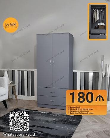 usta qapi: 2 qapılı, Siyirməli, Digər rəng, Açılan, Düz dolab — 1