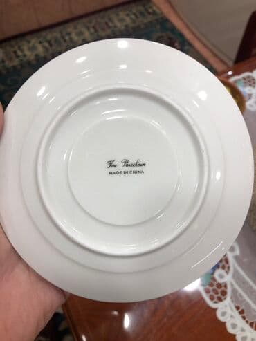 caydanliq: Çay dəsti, rəng - Ağ, Keramika, 6 nəfərlik — 10