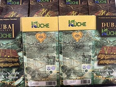 first class cay: Tam yeni DUBAİ Chocolate – KÜCHE Pistachio Kunafa şokoladı - Dark — 2