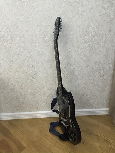 gitara simi: Orginal Epiphone SG tərzində elektrik gitara – qara rəng SG formalı — 4