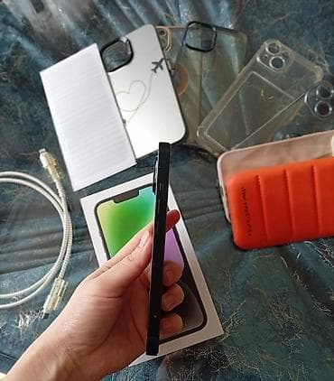 irşad 14 pro: IPhone 14, 128 GB, Midnight, Barmaq izi, Face ID — 4