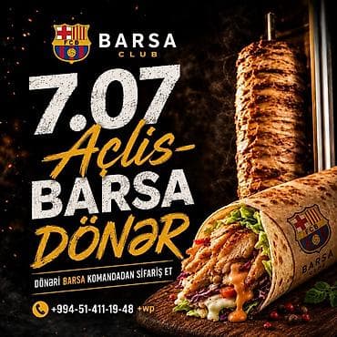 Donerci teleb olunur goycay rayonu. Nomrede wp var, BARSA CLUB –