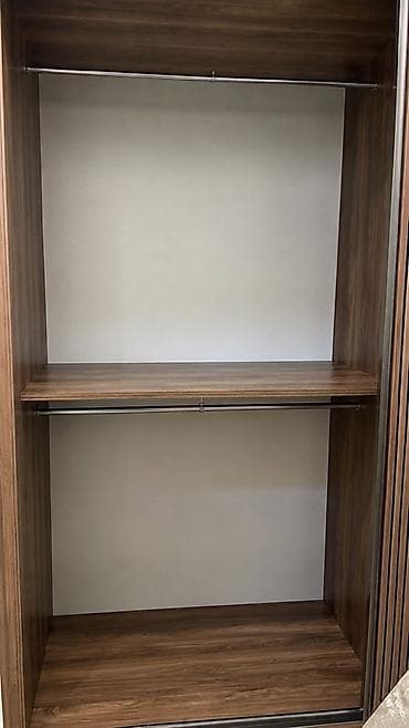 paltar dolabı: 2 qapılı, Güzgülü, Qəhvəyi, Taxta, Kupe, Düz dolab — 2