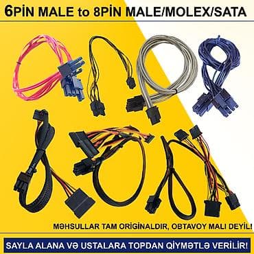 notebook satiram: Kabellər "6PİN MALE to 8PİN MALE/MOLEX/SATA Original” SAYLA ALANA VƏ — 1