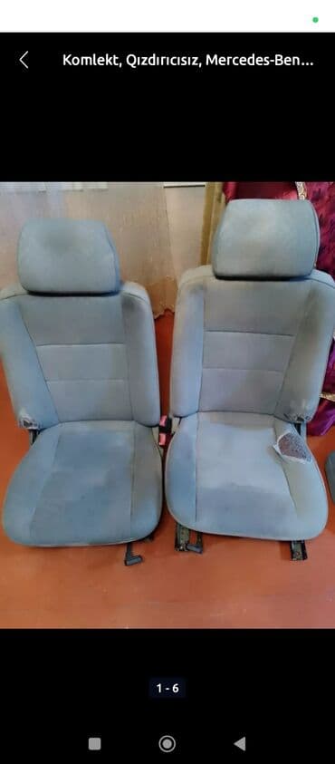 Сиденья: Комплект, Без подогрева, Mercedes-Benz C 220, 1993 г., Оригинал, Германия, Б/у — 6