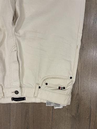 şalvar cins: Bol kəsim Şalvar, Tommy Hilfiger, L, rəng - Bej — 2