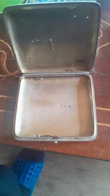 İncəsənət və kolleksiyalar: Gümüş siqaret futlyarı - Material: damğalı gümüş (iç tərəfdə — 3