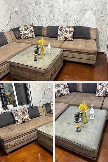 qoşa divan: L🅰/ divan pufiklə birlikdə 500 azn. Heç bir defekti yoxdur ¹⁶¹⁷ — 1