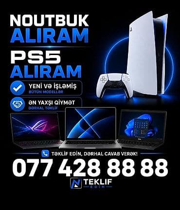 YUKSEK EN YUKSEK QIYMETLE NOUTBUK PS5 ALISI TEKLIF EDIN YENI VE