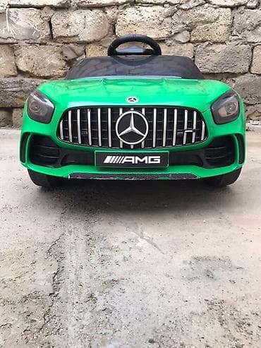 Uşaq elektrik avtomobili – Mercedes-Benz AMG üslubunda, yaşıl rəng