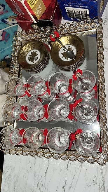 lala.fo posuda: Çay dəsti, Xrustal, 12 nəfərlik, Türkiyə — 7