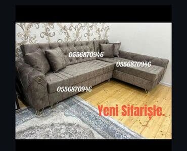 mətbəx ucun divan: Künc divan, Yeni, Açılan, Bazalı, Parça, Pulsuz çatdırılma — 4