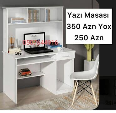 şüşə banka satışı: Oğlan və qız üçün, Yeni, Siyirməli, Yazı masası, Stulsuz — 3