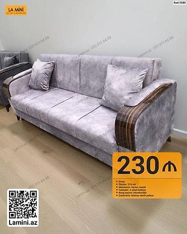 Divan – La Mini - Ölçü: 210 sm - Mexanizm: açılan, bazalı - lalafo.az -da Divan – La Mini - Ölçü: 210 sm - Mexanizm: açılan, bazalı -