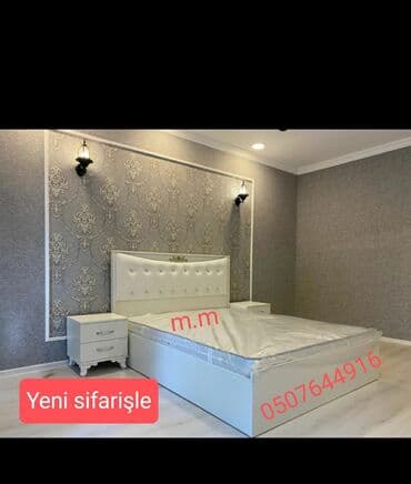 demir çarpayı: Yeni, İkinəfərlik çarpayı, Bazasız, Matras ilə, Siyirməsiz, Azərbaycan — 5